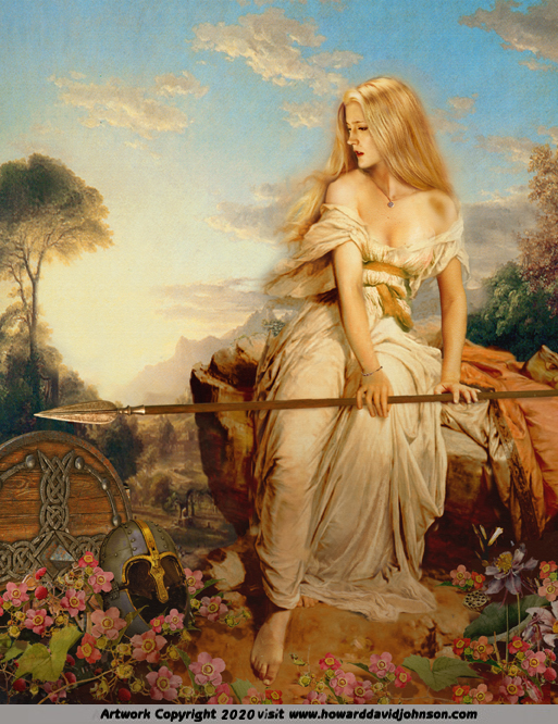 Kreimhilds Revenge  painting art odin's daughter norse viking myth